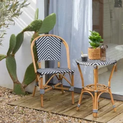 Enfant Fabrique de Styles Tables Basses, Guéridons|Jardin*Table d'appoint ronde en rotin D50cm - Mandox