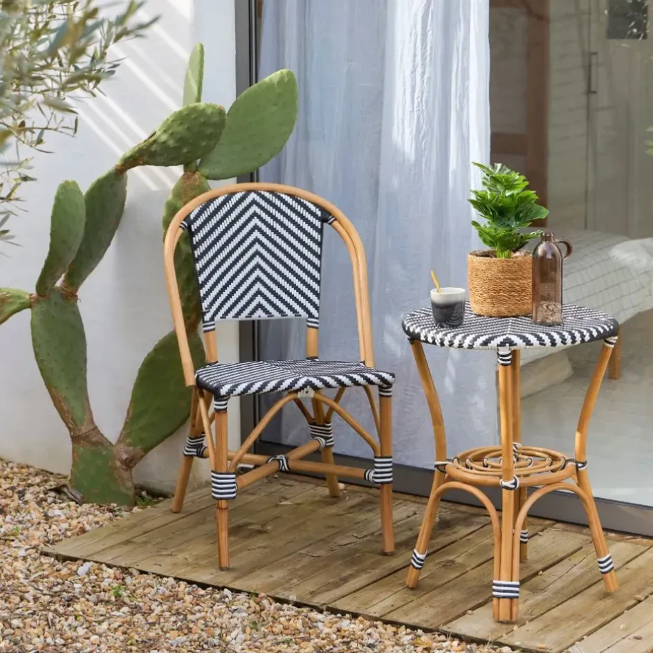 Enfant Fabrique de Styles Tables Basses, Guéridons|Jardin*Table d'appoint ronde en rotin D50cm - Mandox