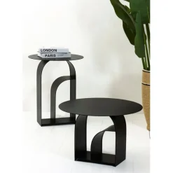 Fabrique de Styles Bouts De Canapé Et Tables D'appoint*Table d'appoint ronde en fer d50cm - Tinel