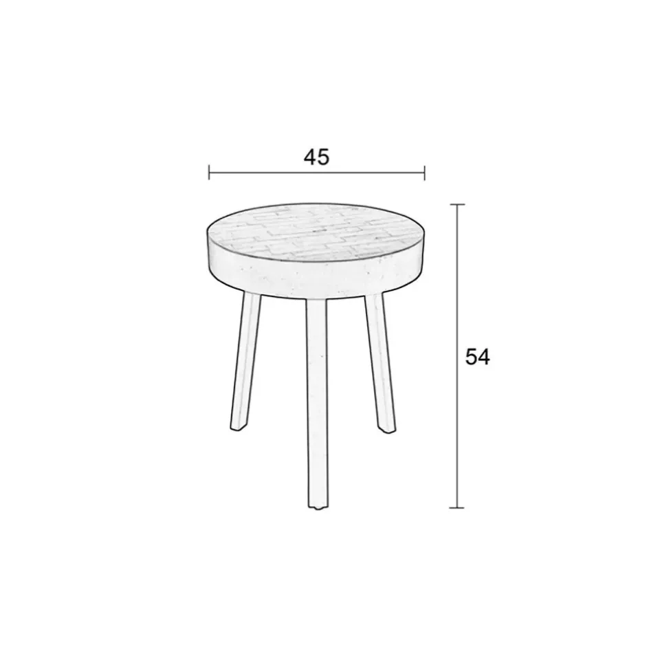 Fabrique de Styles Bouts De Canapé Et Tables D'appoint*Table d'appoint ronde en teck - Suri