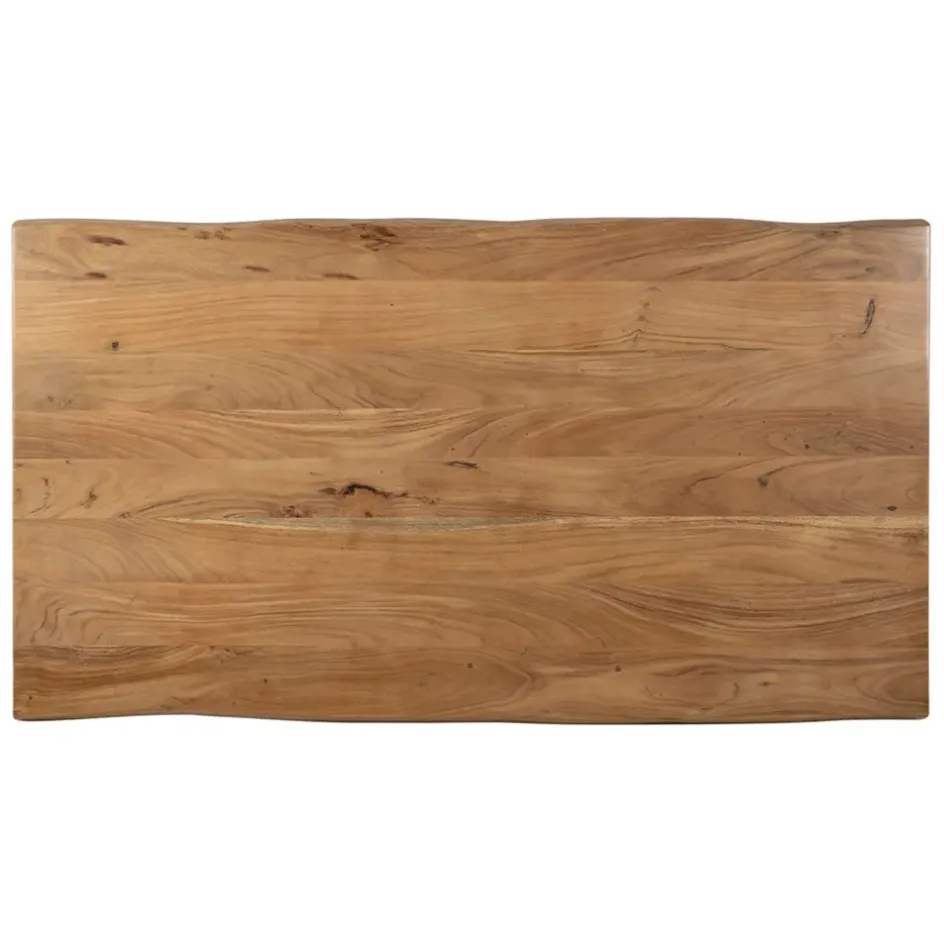 Fabrique de Styles Table De Salle À Manger*Table en acacia et pieds en fer noir 160x90cm - Brooklyn