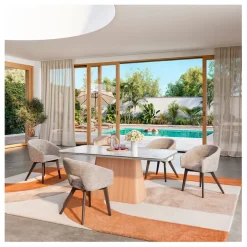 Fabrique de Styles Table De Salle À Manger*Table extensible en verre et céramique l180-260cm - Linka