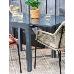 Enfant Fabrique de Styles Tables De Jardin|Jardin*Table jardin extensible en métal 80-160x80cm - Haria