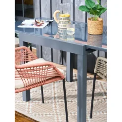 Enfant Fabrique de Styles Tables De Jardin|Jardin*Table jardin extensible en métal 80-160x80cm - Haria