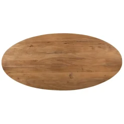 Fabrique de Styles Table De Salle À Manger*Table ovale en acacia et pieds en fer noir 190x90cm - Brooklyn