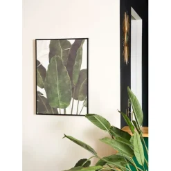 Fabrique de Styles Tableaux Et Toiles*Tableau en toile encadré feuilles 52x72cm - Gallery