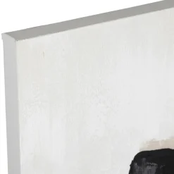 Fabrique de Styles Tableaux Et Toiles*Tableau fleurs en toile et pin noir et doré 100x100cm - Fleurs