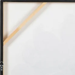 Fabrique de Styles Tableaux Et Toiles*Tableau fleurs en toile et pin noir et doré 100x100cm - Fleurs