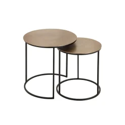 Fabrique de Styles Bouts De Canapé Et Tables D'appoint*Tables d'appoint gigogne (x2) en fer - Felia