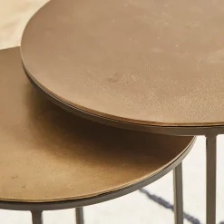 Fabrique de Styles Bouts De Canapé Et Tables D'appoint*Tables d'appoint gigogne (x2) en fer - Felia