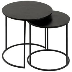 Fabrique de Styles Bouts De Canapé Et Tables D'appoint*Tables d'appoint gigogne (x2) en fer - Felia