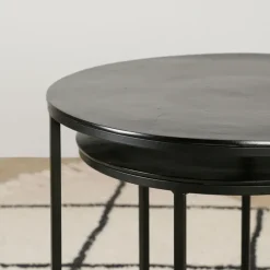 Fabrique de Styles Bouts De Canapé Et Tables D'appoint*Tables d'appoint gigogne (x2) en fer - Felia