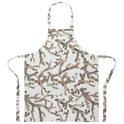 Fabrique de Styles Torchons, Tabliers Et Maniques*Tablier en coton blanc et marron - Estran