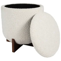 Fabrique de Styles Poufs Et Tabourets*Tabouret coffre en tissu et pin - Alpinia