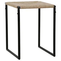 Fabrique de Styles Poufs Et Tabourets*Tabouret en jute naturel et fer noir - madeira