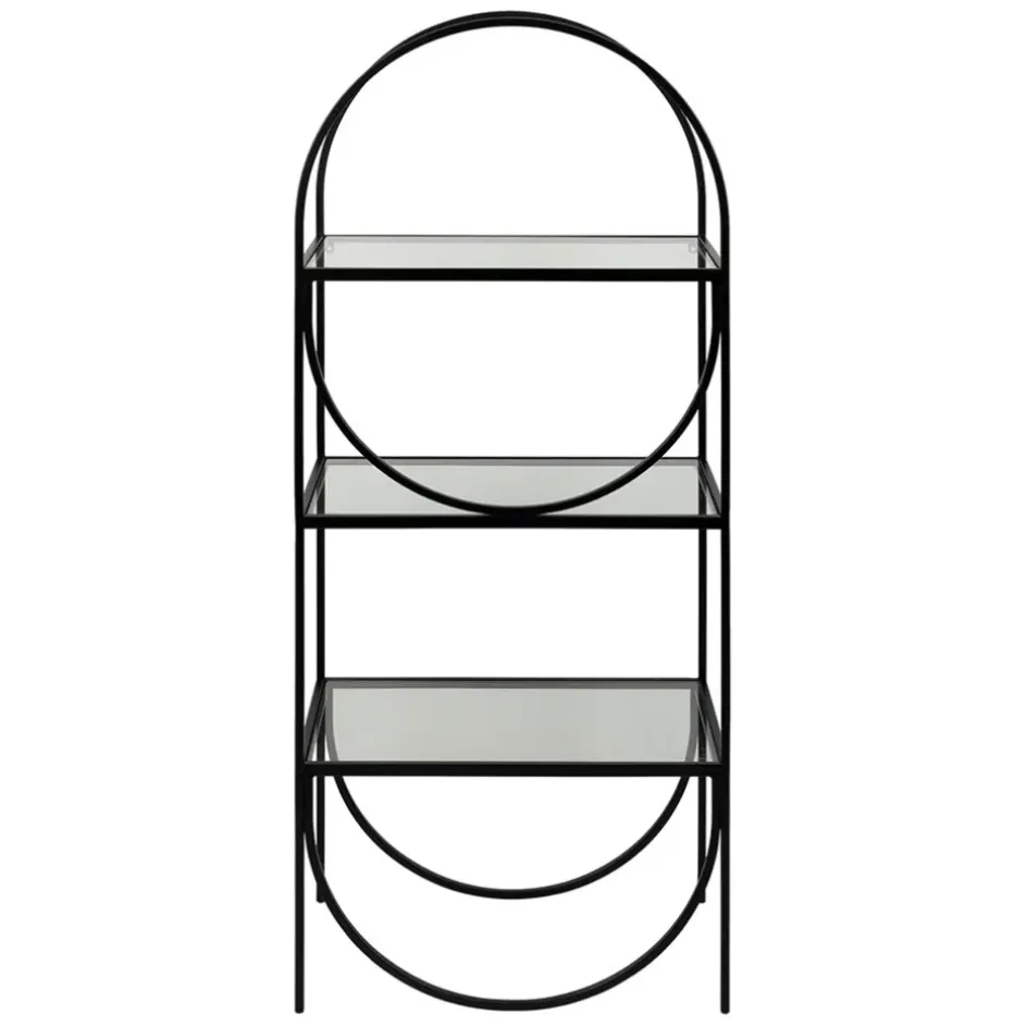 Fabrique de Styles Bibliothèques Et Étagères*Étagère 3 niveaux en verre et fer h120cm - Lernet