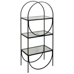 Fabrique de Styles Bibliothèques Et Étagères*Étagère 3 niveaux en verre et fer h120cm - Lernet