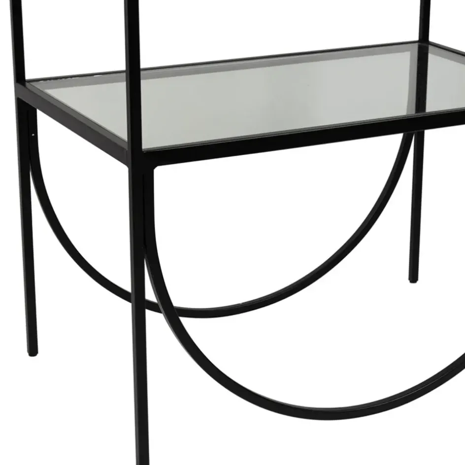 Fabrique de Styles Bibliothèques Et Étagères*Étagère 3 niveaux en verre et fer h120cm - Lernet