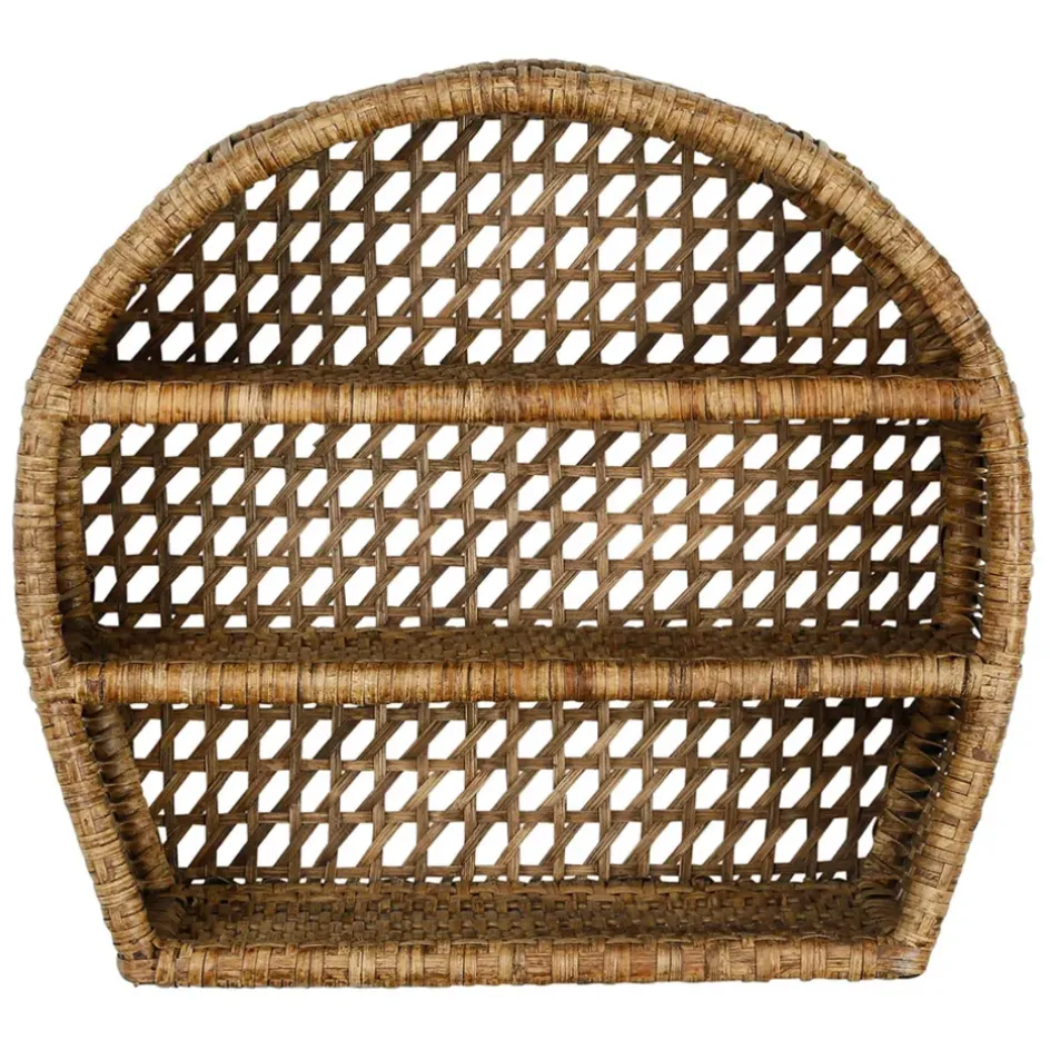 Fabrique de Styles Étagères Murales*Étagère murale 3 niveaux en rotin h41cm - Ednna