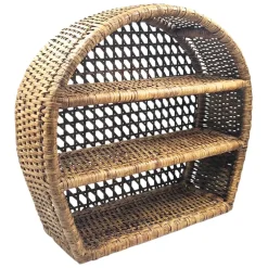 Fabrique de Styles Étagères Murales*Étagère murale 3 niveaux en rotin h41cm - Ednna