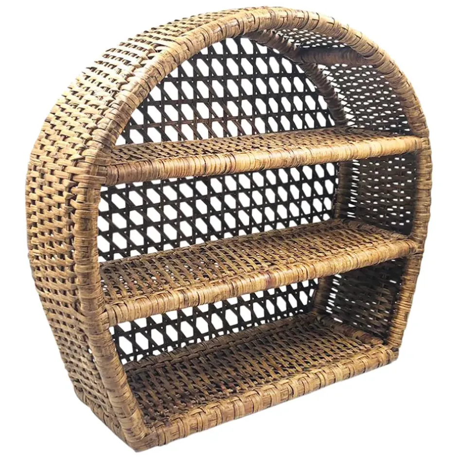 Fabrique de Styles Étagères Murales*Étagère murale 3 niveaux en rotin h41cm - Ednna