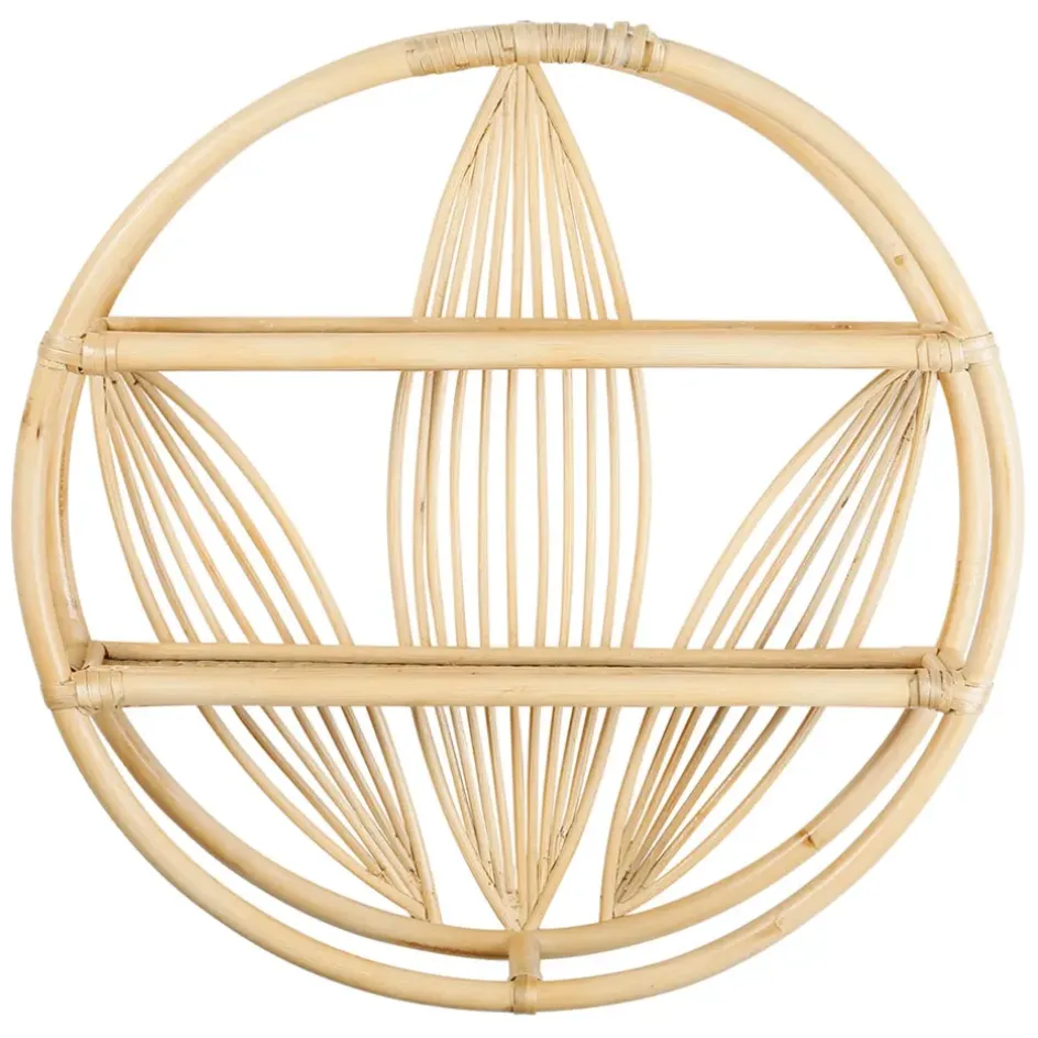 Fabrique de Styles Étagères Murales*Étagère murale 2 niveaux en rotin d60cm - Gispsy