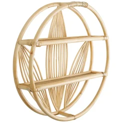 Fabrique de Styles Étagères Murales*Étagère murale 2 niveaux en rotin d60cm - Gispsy