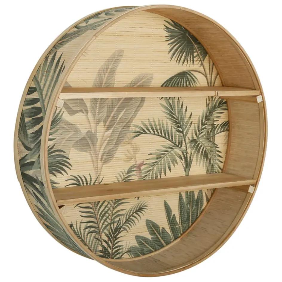 Fabrique de Styles Étagères Murales*Étagère murale 2 niveaux (x2) en bambou et naturel - Papaye