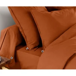 Fabrique de Styles Taies Et Traversins*Taie d'oreiller en flanelle tomette 63x63cm - Candice