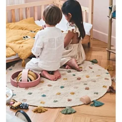 Enfant Fabrique de Styles Déco*Tapis à pois tufté d100cm coton - sweet dream