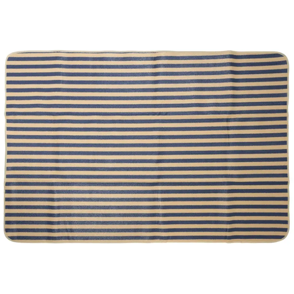 Fabrique de Styles Draps De Plage Et Foutas*Tapis de plage en tissu rayé et naturel 180x120cm - Medi