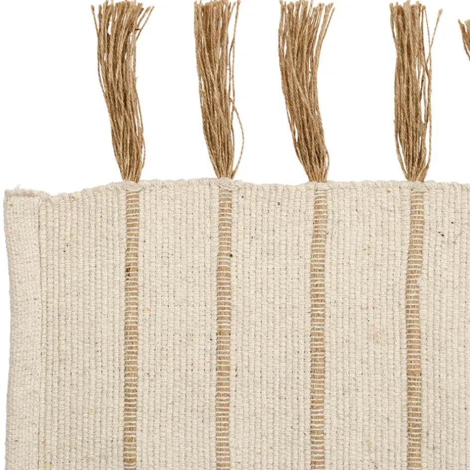Fabrique de Styles Tapis*Tapis en coton et jute écru 140x70cm - Kolore