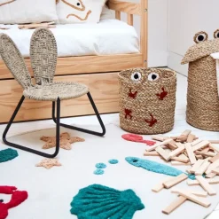 Enfant Fabrique de Styles Déco*Tapis rond en coton tufté d92cm - Océan