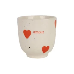 Fabrique de Styles Tasses Et Mugs*Tasse à café amour en grès et rouge 15cl
