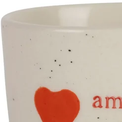 Fabrique de Styles Tasses Et Mugs*Tasse à café amour en grès et rouge 15cl