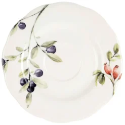 Fabrique de Styles Tasses Et Mugs*Tasse à thé et sous tasse en faïence blanche 22cl - Meredith