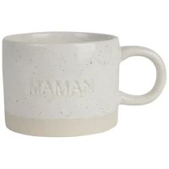 Fabrique de Styles Tasses Et Mugs*Tasse à thé maman en grès écru moucheté 30cl
