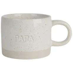 Fabrique de Styles Tasses Et Mugs*Tasse à thé papa en grès écru moucheté 30cl