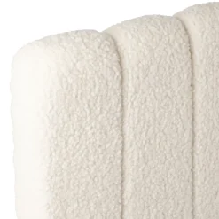 Fabrique de Styles Têtes De Lit Et Paravents*Tete lit en bouclette blanche et fer noir 160x100cm - Organic