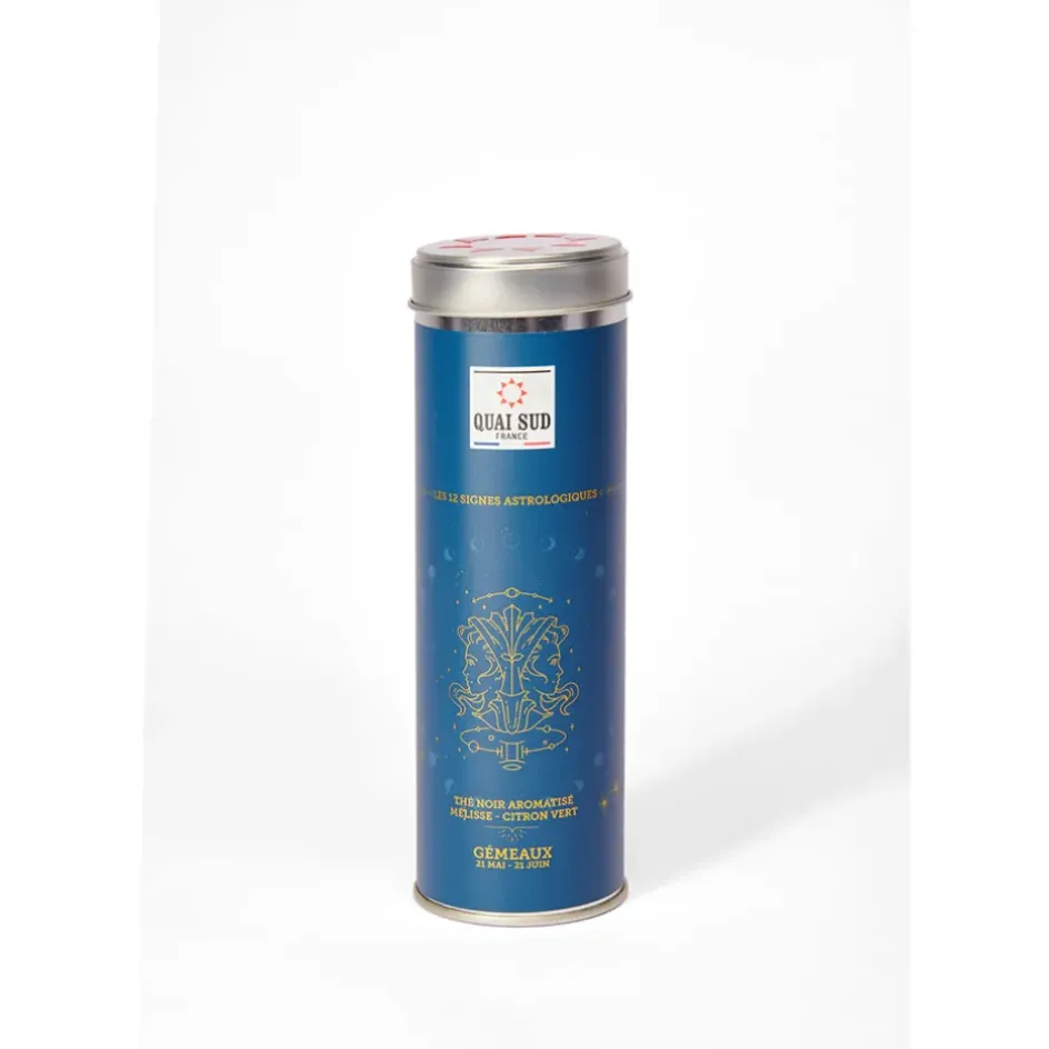 Fabrique de Styles Cafés, Thés Et Infusions*Thé du gémeaux (thé noir mélisse-citron vert) boîte ronde 50 g