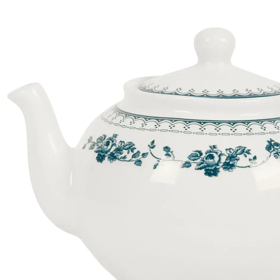 Fabrique de Styles Théières Et Cafetières*Theiere anglaise en faïence et bleu ancien - Faustine