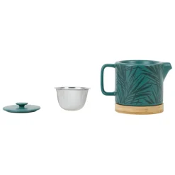 Fabrique de Styles Théières Et Cafetières*Theiere en grès émeraude avec avec filtre - tropic'art