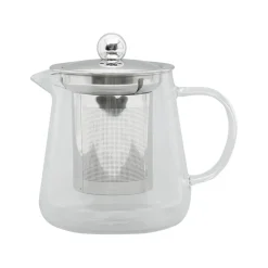 Fabrique de Styles Théières Et Cafetières*Theiere en verre avec filtre blanc