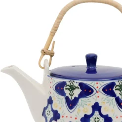 Fabrique de Styles Théières Et Cafetières*Théière en grès bleu avec filtre inox 1L - Azulejo