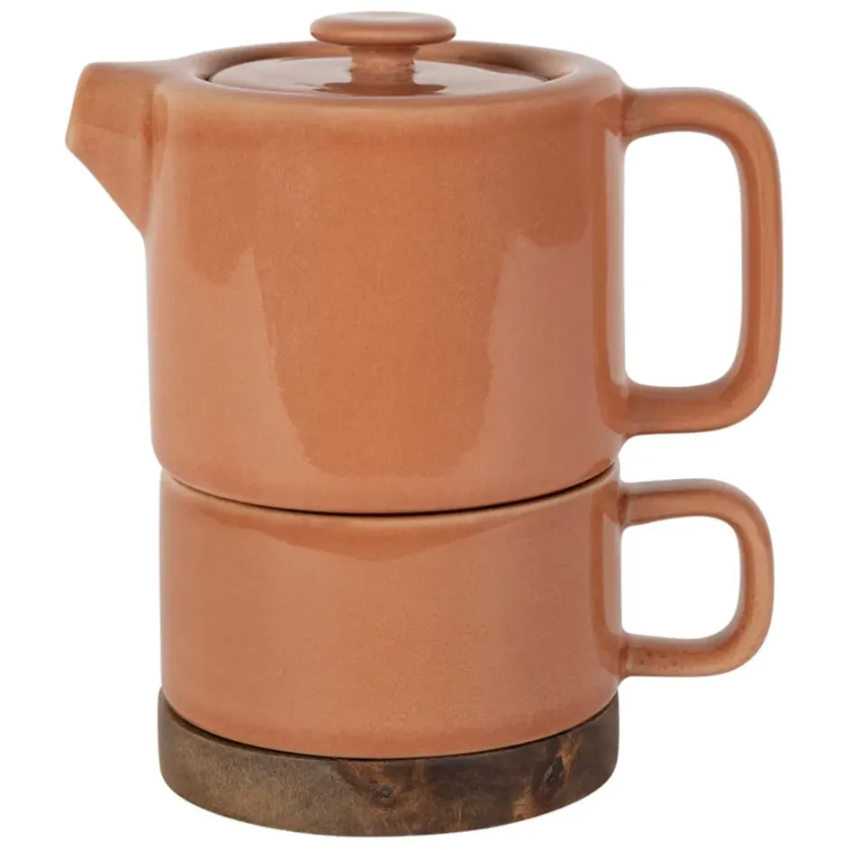 Fabrique de Styles Théières Et Cafetières*Théière solitaire en grès avec filtre 45cl - Nordika