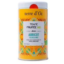 Fabrique de Styles Cafés, Thés Et Infusions*Tisane abricot tilleul fraise- pot en métal - 70g ab