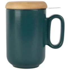 Fabrique de Styles Tasses Et Mugs*Tisaniere en grès avec filtre émeraude - baltika