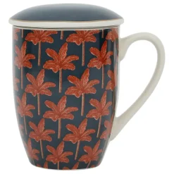Fabrique de Styles Tasses Et Mugs*Tisanière en céramique feuille avec filtre 37.5cl - Tropic Étoile