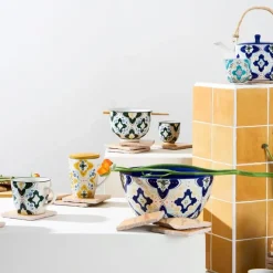 Fabrique de Styles Tasses Et Mugs*Tisanière en grès jaune avec filtre inox 30cl - Azulejo