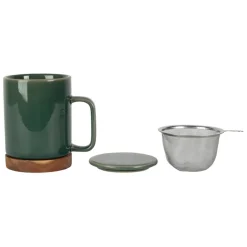 Fabrique de Styles Tasses Et Mugs*Tisanière en grès émeraude avec filtre 35cl - Nordika